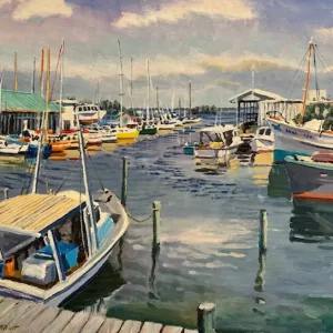 Fort Pierce Marina, Painting by Paul Arsenault