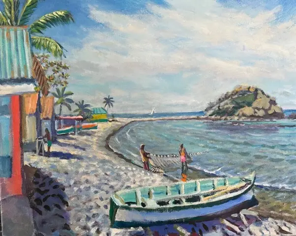 Hauling Nets, Scots Head, Dominica