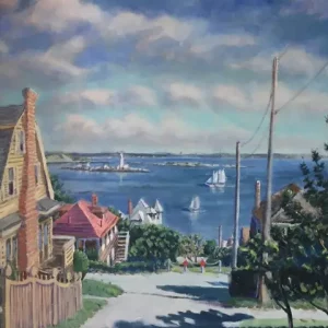 Boston Light from Hull