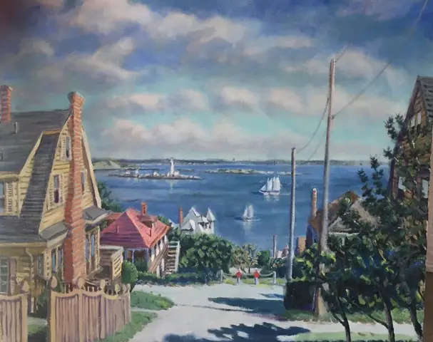 Boston Light from Hull